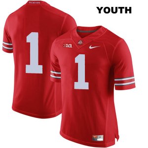 Youth NCAA Ohio State Buckeyes Jeffrey Okudah #1 College Stitched No Name Authentic Nike Red Football Jersey VP20C23YZ